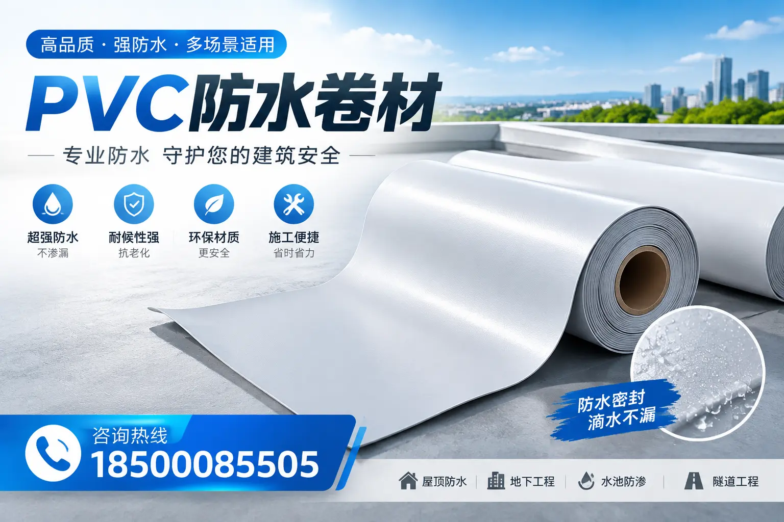 PVC防水卷材的市场竞争分析,万宁品牌选择参考